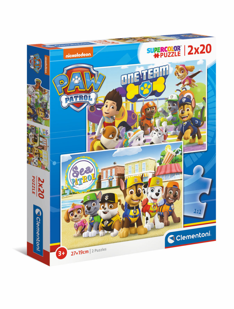Clementoni puzzel 2x20 stukjes paw patrol