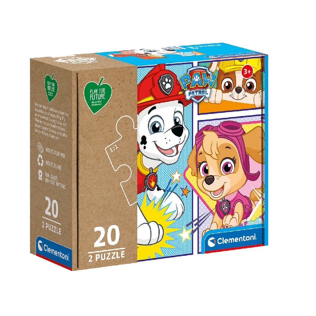 Clementoni puzzel paw patrol 2x20 stukjes