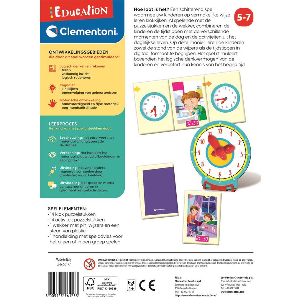 Clementoni Onderwijs Hoe laat is het?
