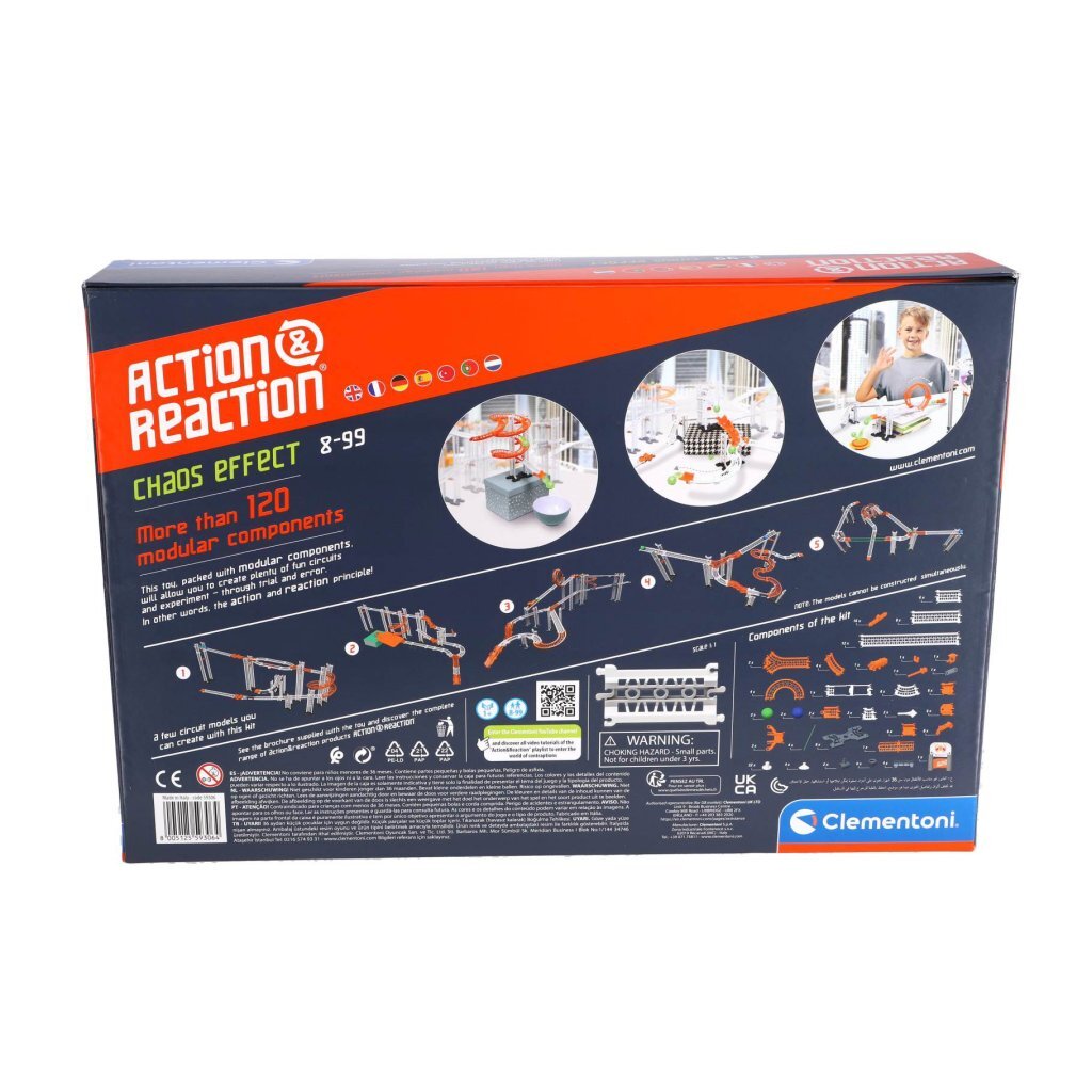 Clementoni actie en reactie chaos-effect knikkerbaan