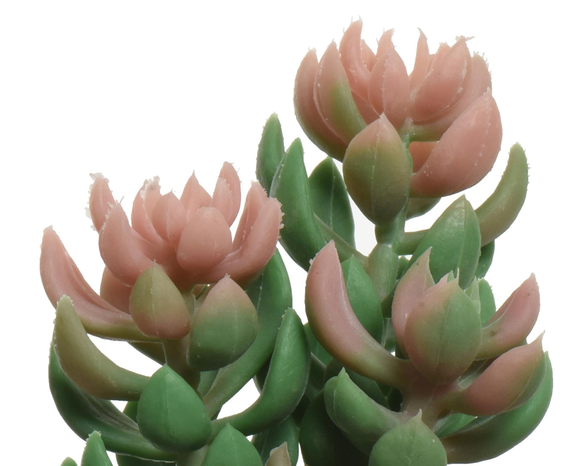 Decoris kunstplant vetplant in pot keramiek h14