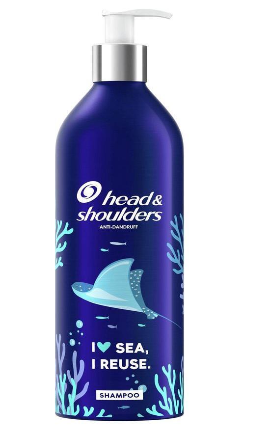 Hedi hoofd schouders klassieke anti-roos shampoo gevuld navulbare aluminium fles 430 ml