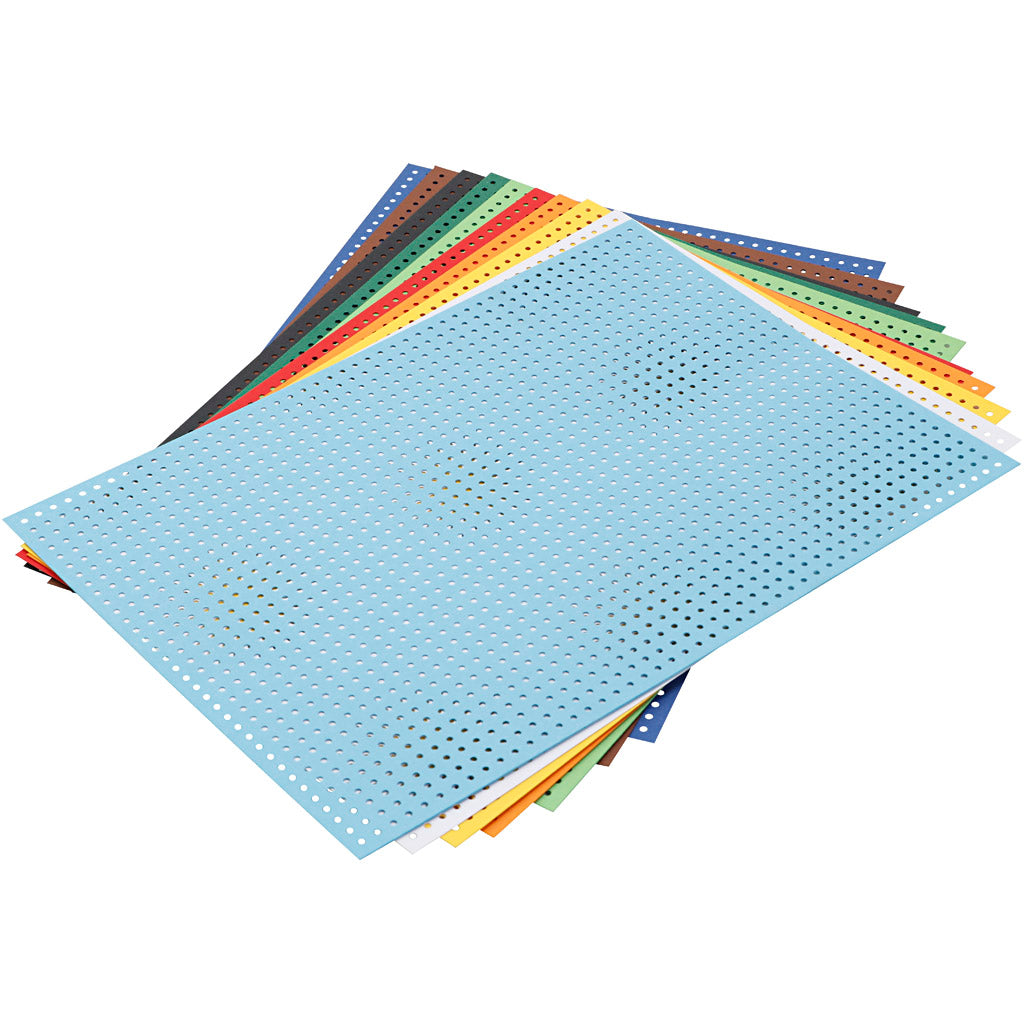 Creatief bedrijf kruissteken karton diverse kleuren, 10 opgelost