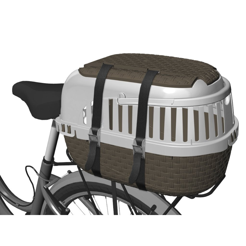 Bama huisdierentransportbox 52x33x34 cm taupe wit