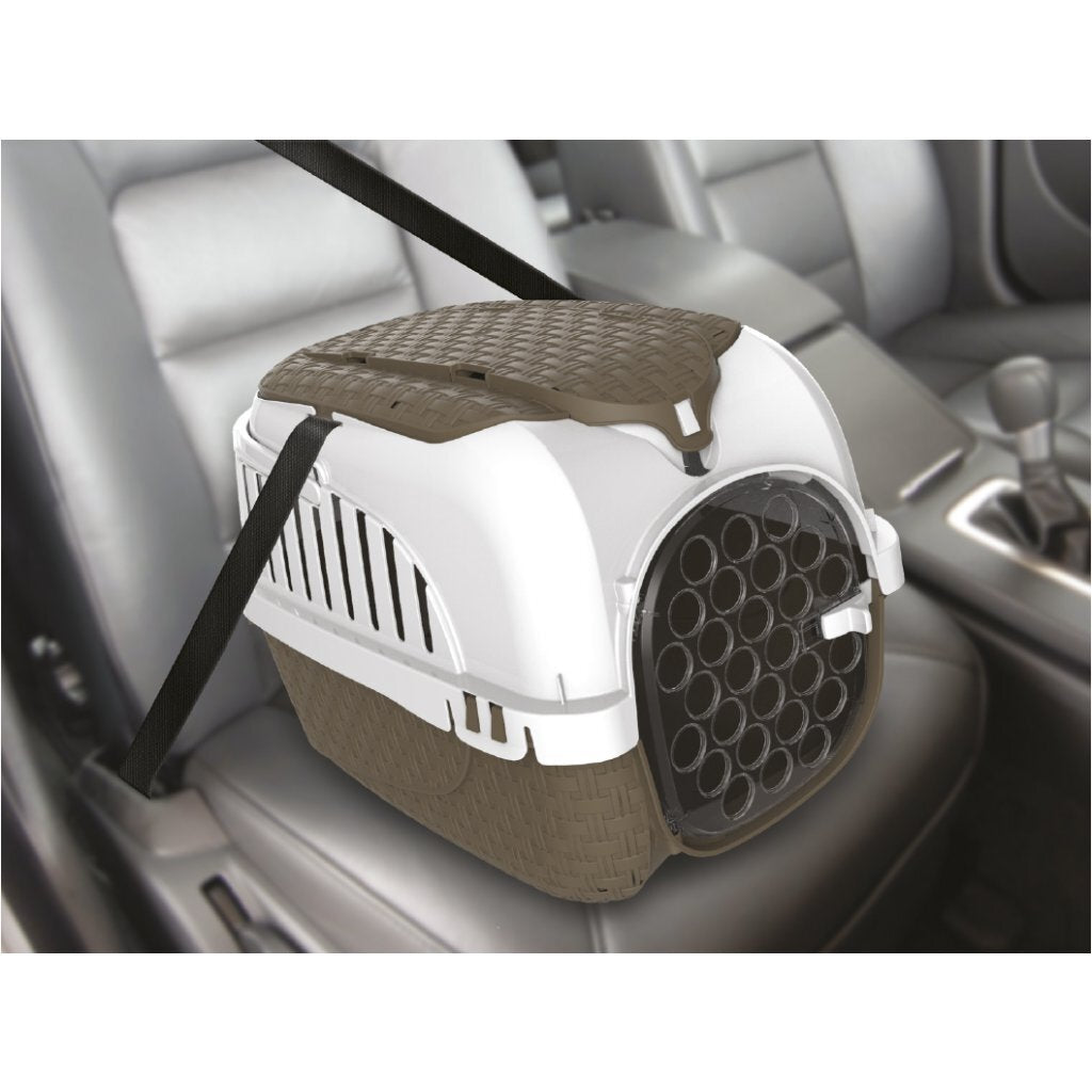 Bama huisdierentransportbox 52x33x34 cm taupe wit