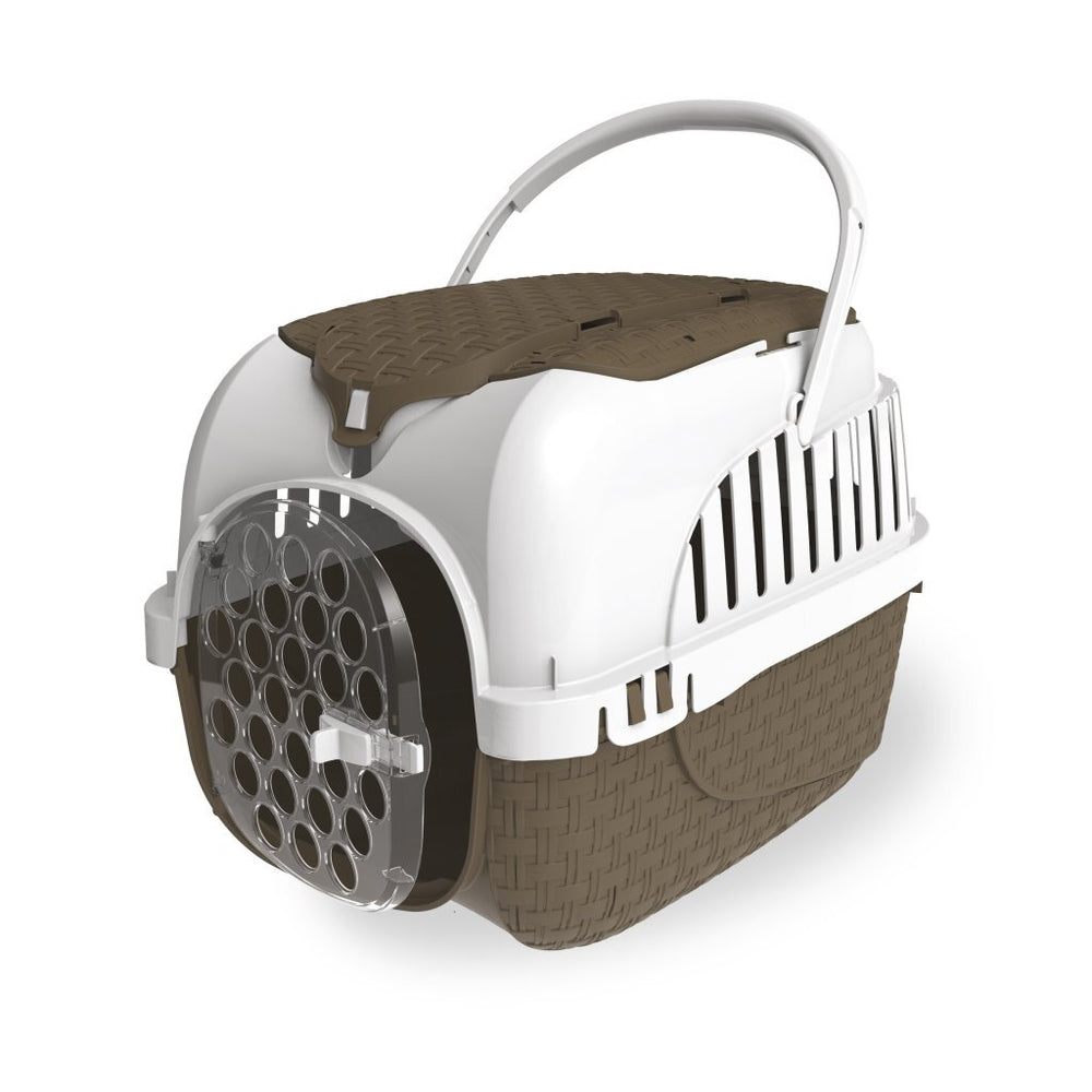 Bama huisdierentransportbox 59x38x37 cm taupe wit