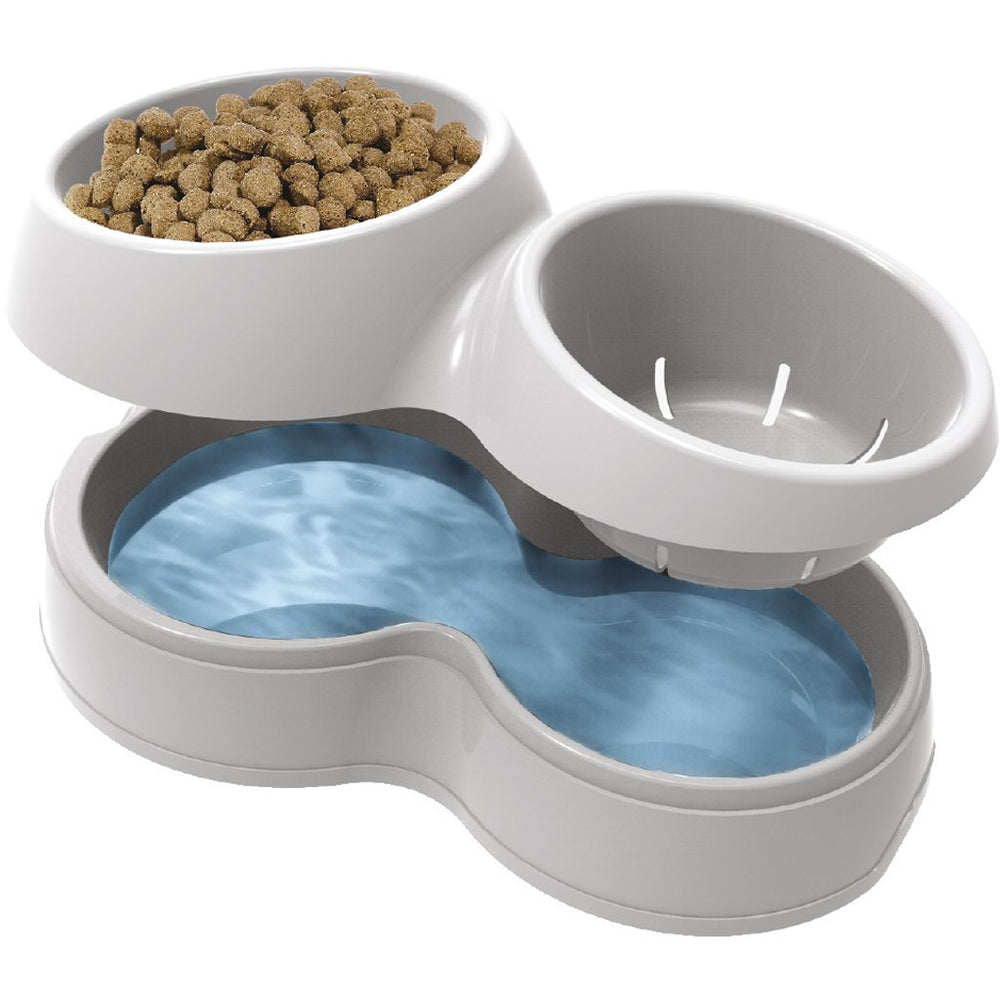 Bama pet voerbak met waterreservoir 33x20x9 cm assorti