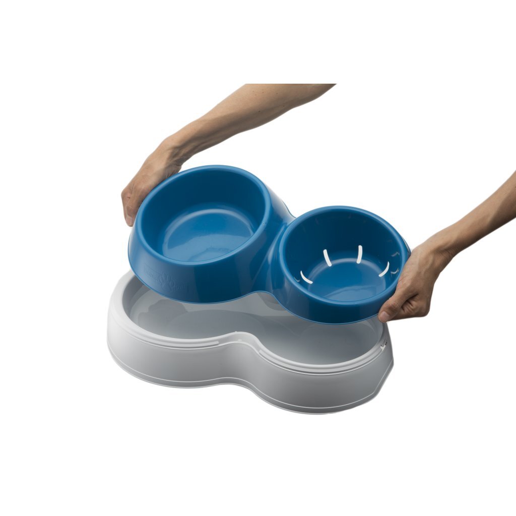 Bama pet voerbak met waterreservoir 33x20x9 cm assorti