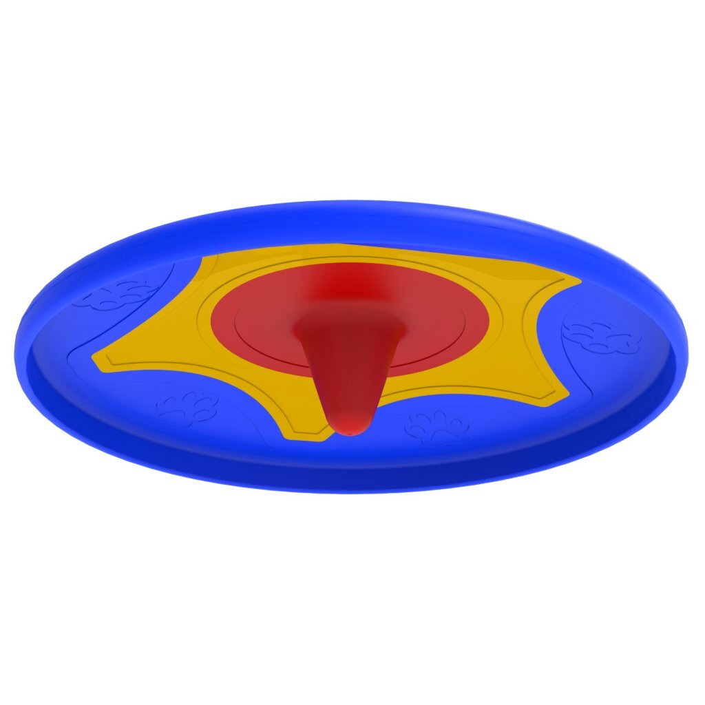 Bama pet trotto disk hondenspeelgoed 24,5x4,5 cm blauw geel rood