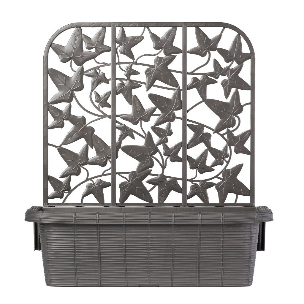 Bama fioriera bloem-balkonbakken privacy 60x22x64 cm 2 stuks antraciet