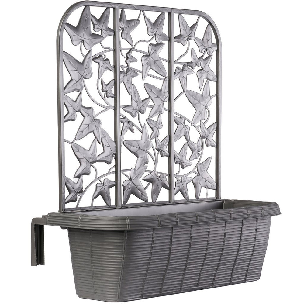 Bama fioriera bloem-balkonbakken privacy 60x22x64 cm 2 stuks antraciet