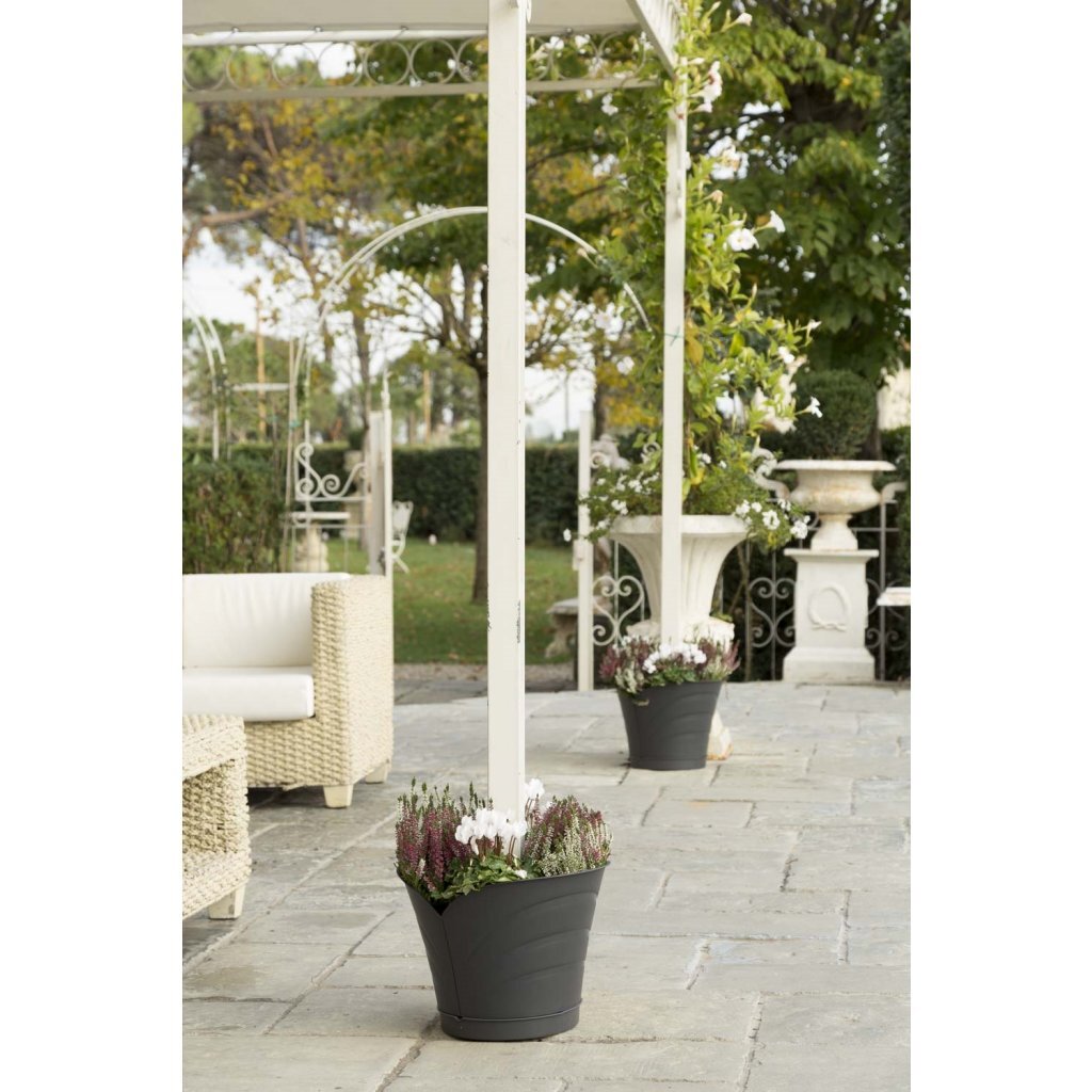 Bama Tulipano bloempot 5l 34,5x19x30 cm 4 stuks antraciet