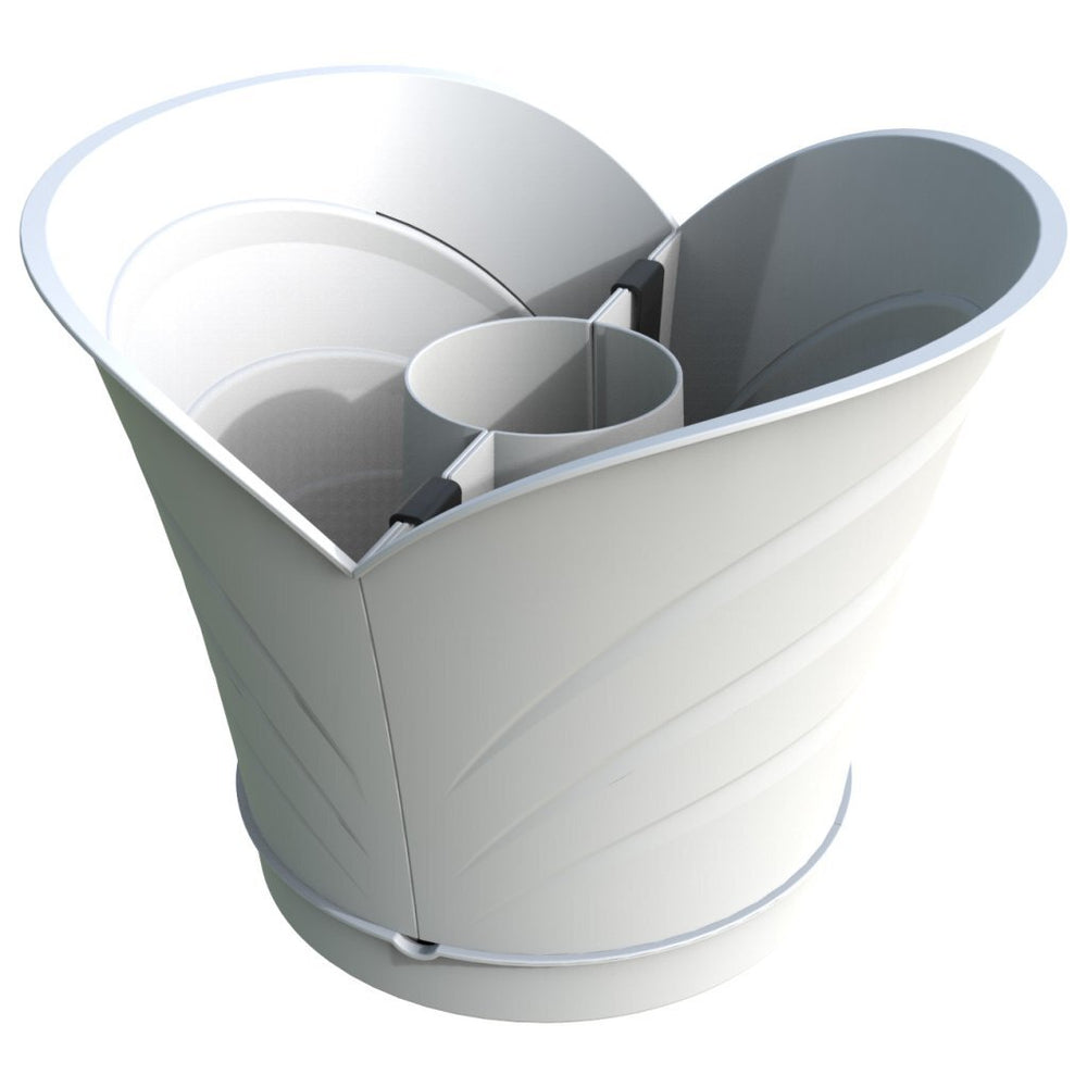 Bama Tulipano bloempot 5l 34,5x19x30 cm 4 stuks wit