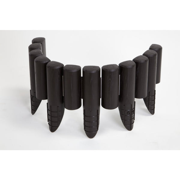 Bama tuin modulaire rand imitatiehout 38.5x15 cm 6 stuks bruin
