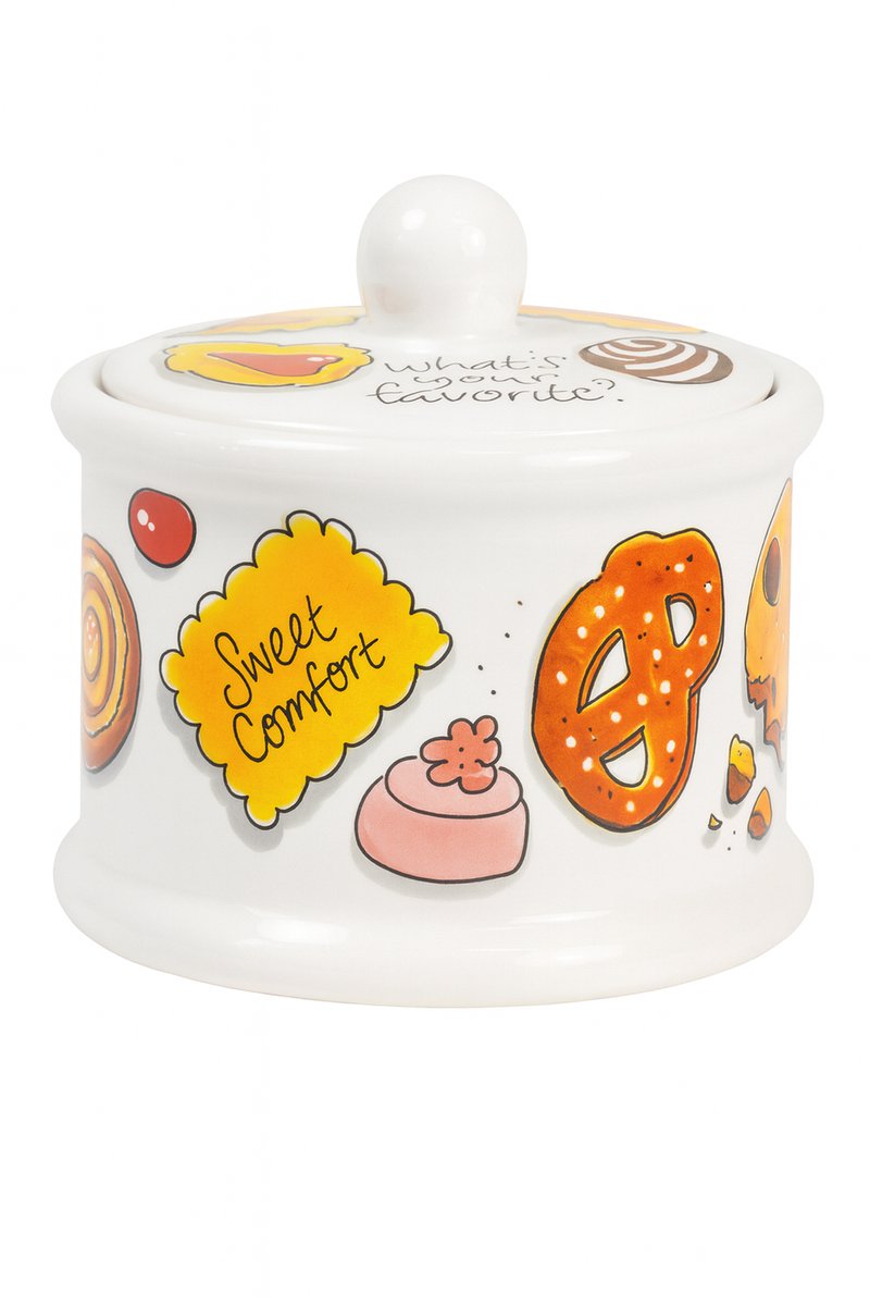 Blond amsterdam - voorraadpot - 12.5cm - cozy days - sweet comfort - koekjestrommel -