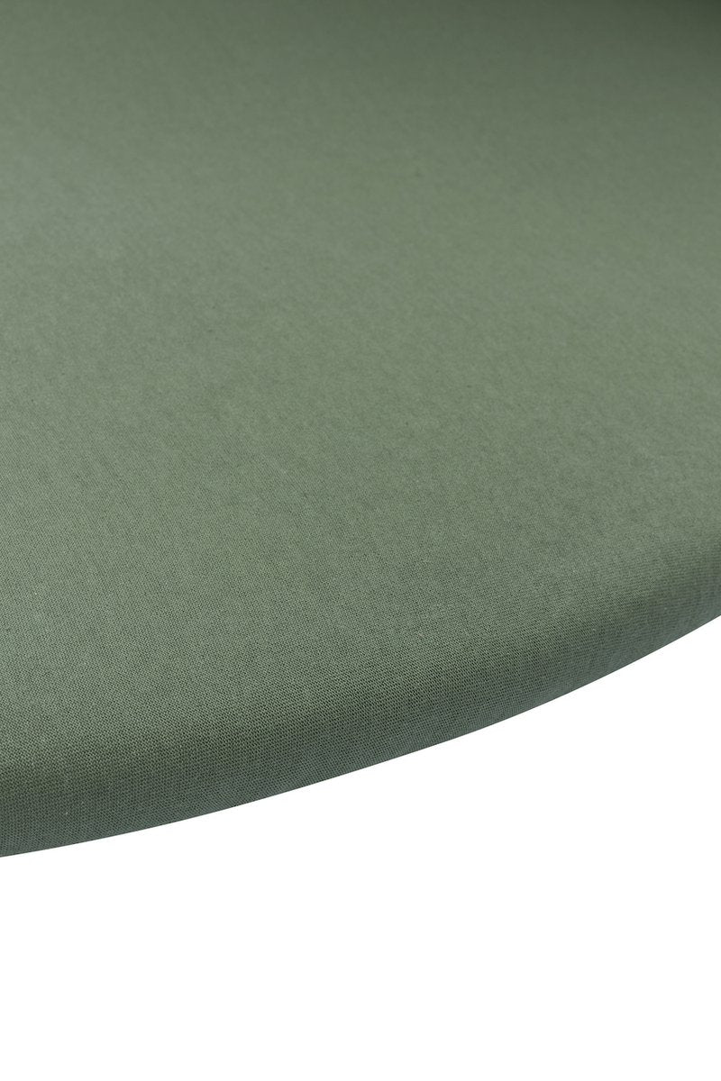 Meyco baby uni hoeslaken boxmatras - forest green - rond 90 95cm