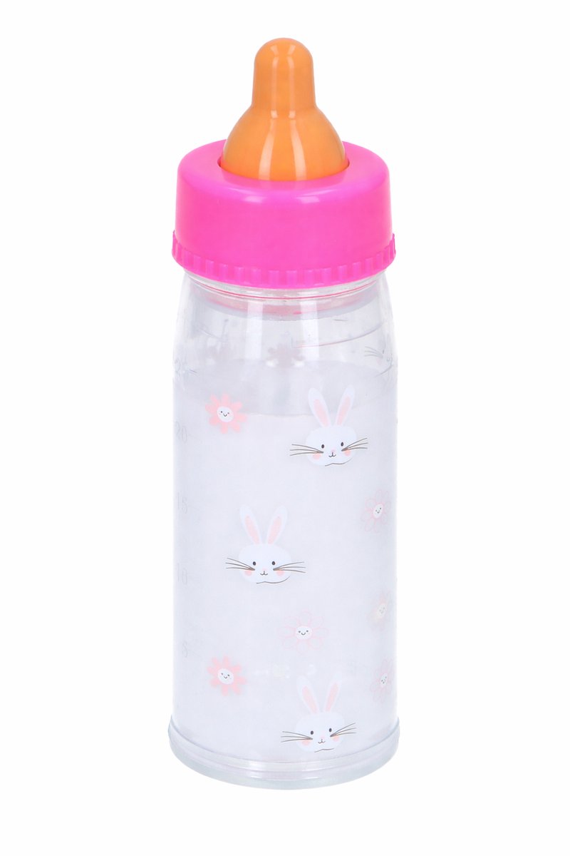 Eddy toys magic drinking bottle - 26088 - magische drinkfles voor poppen - magic drinking bottle met verdwijneffect - poppenaccessoire - 18m+ - roze