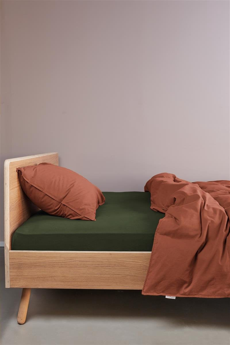 Beddinghouse - jersey - topper hoeslaken - 140x220 cm - donker groen