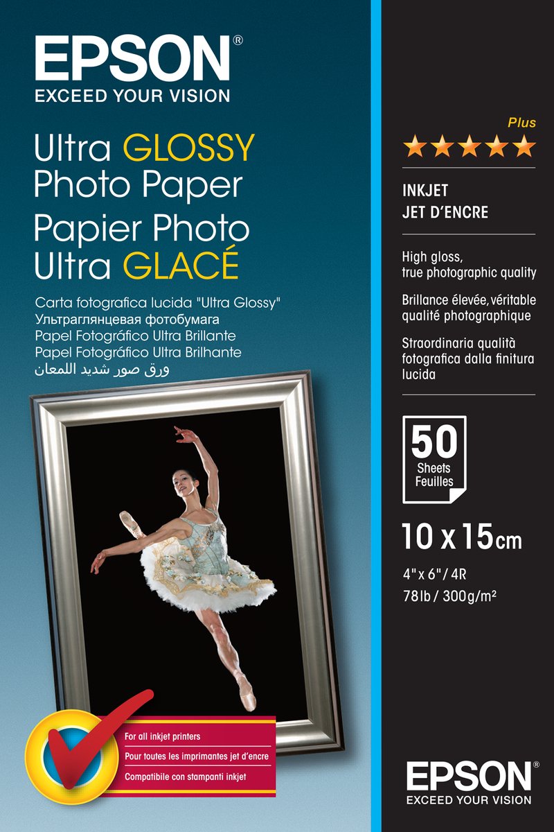 Epson c13s041943bh fotopapier ultra - 10x15cm