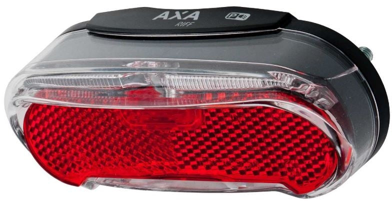 AXA Riff Battery - Fiets Achterlicht - LED Fietsverlichting op Batterij - Auto on off systeem - 50-80 mm - Rood