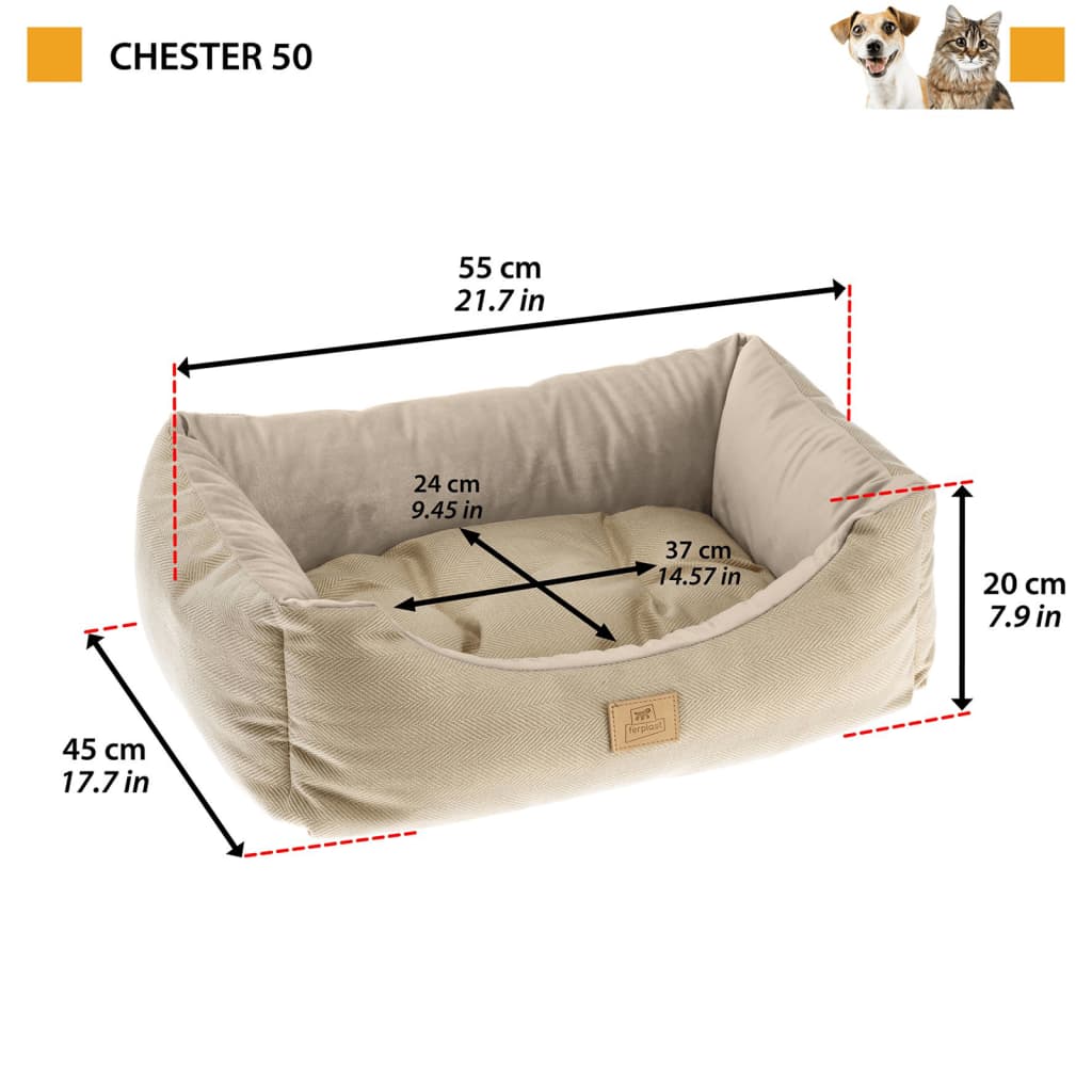 Ferplast Hondenen kattenbed Chester 50 beige
