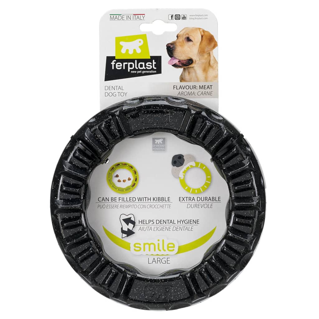Ferplast Kauwspeeltje voor honden Smile 20x18x4 cm groot zwart