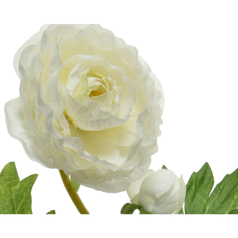 Decoris kunstbloem ranonkel polyester 8x10x57cm wit