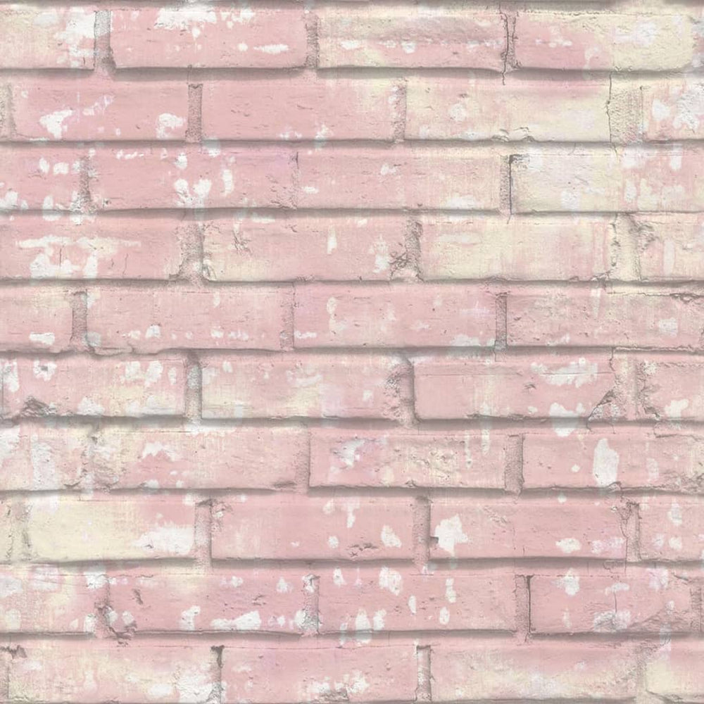 Noordwand behang urban Friends coffee bricks roze en wit