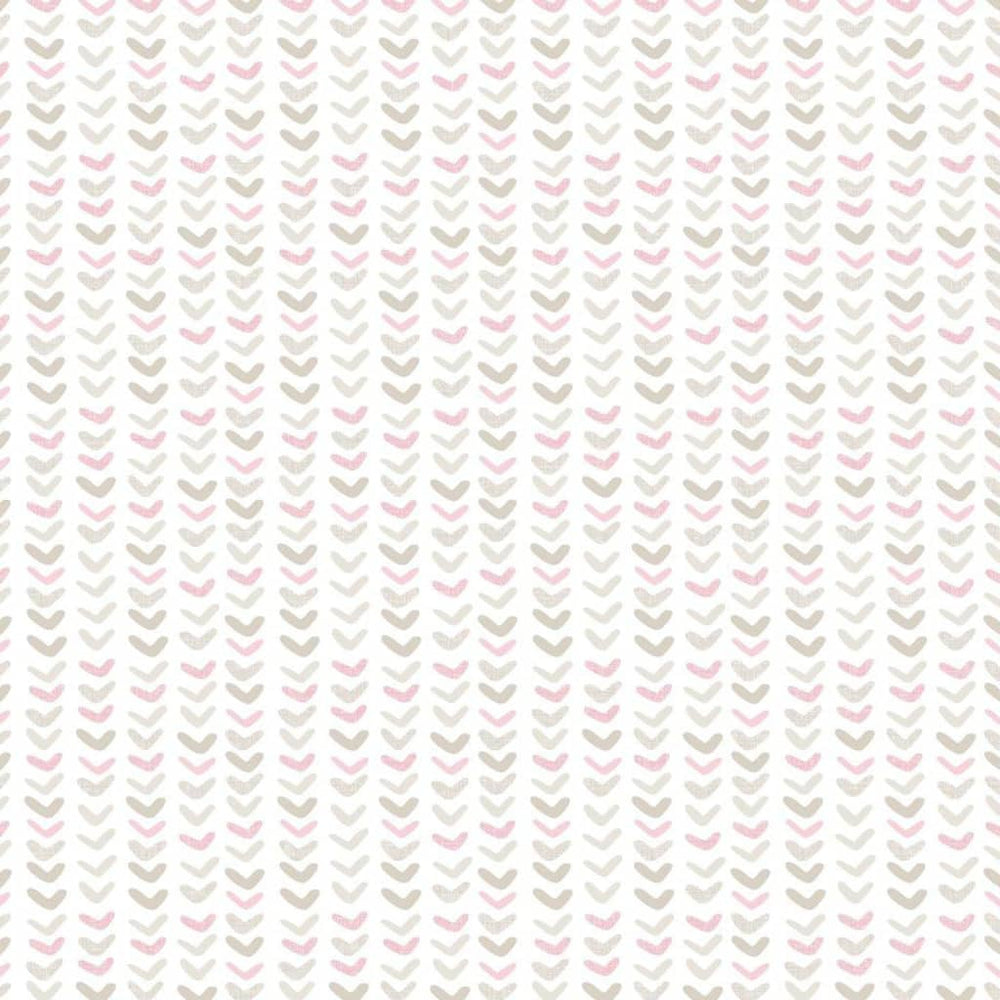 Noordwand Noordwand Behang baby Kleine Harten wit en roze