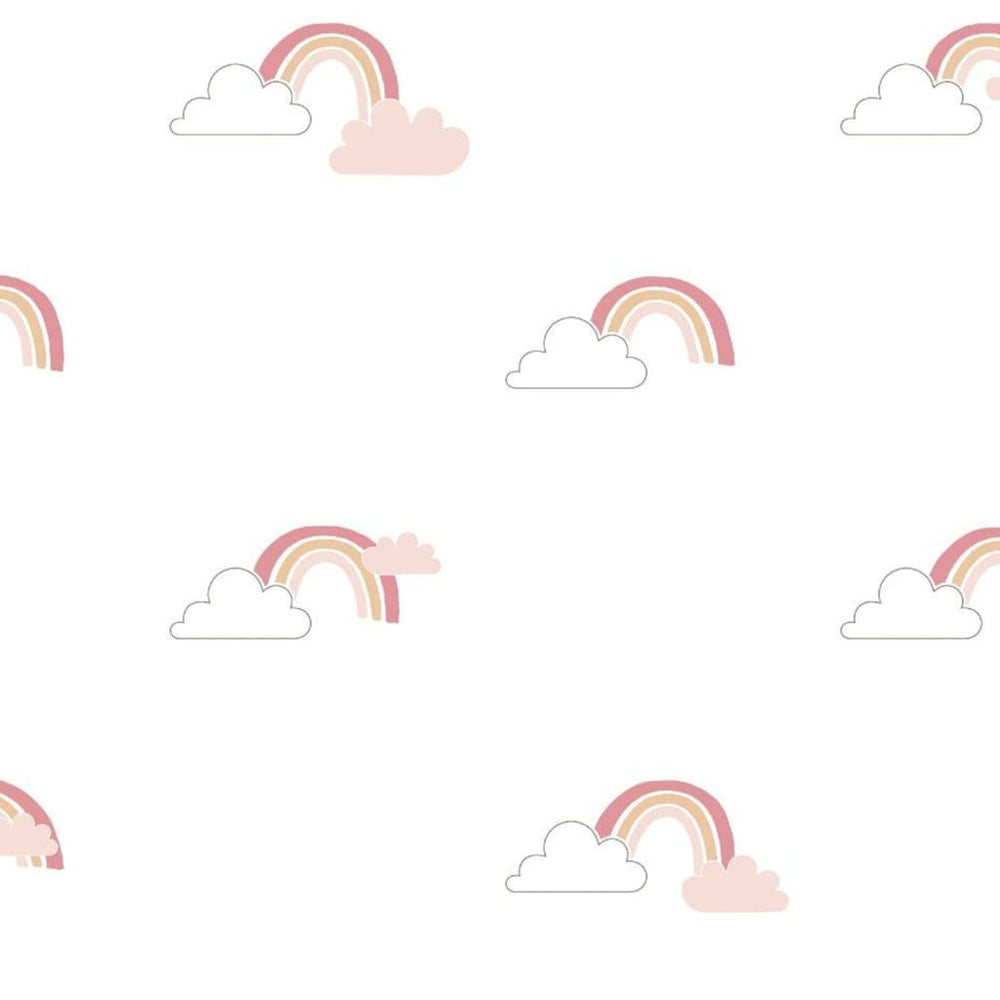Noordwand behang mondo baby regenbogen wit en roze