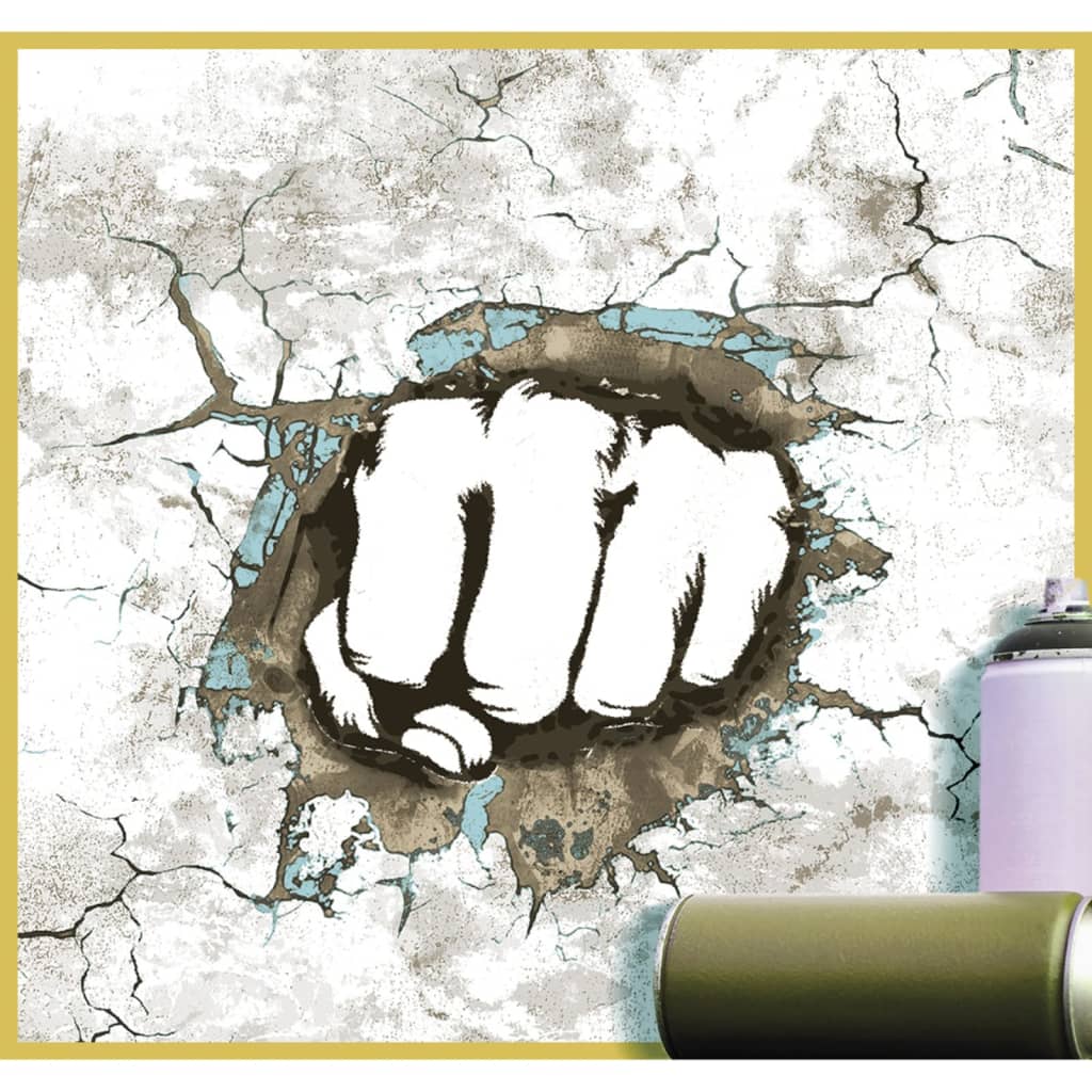 Noordwand behang vrienden koffie beton boksvuist grijs en wit