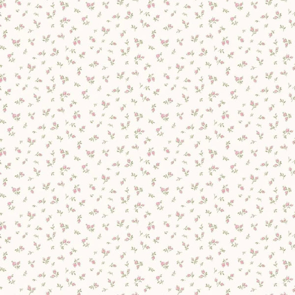 Noordwand noordwand behang blooming garden 6 little roses wit en roze
