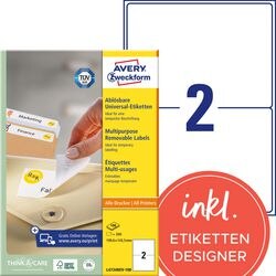 Universele etiketten avery 200 stuks