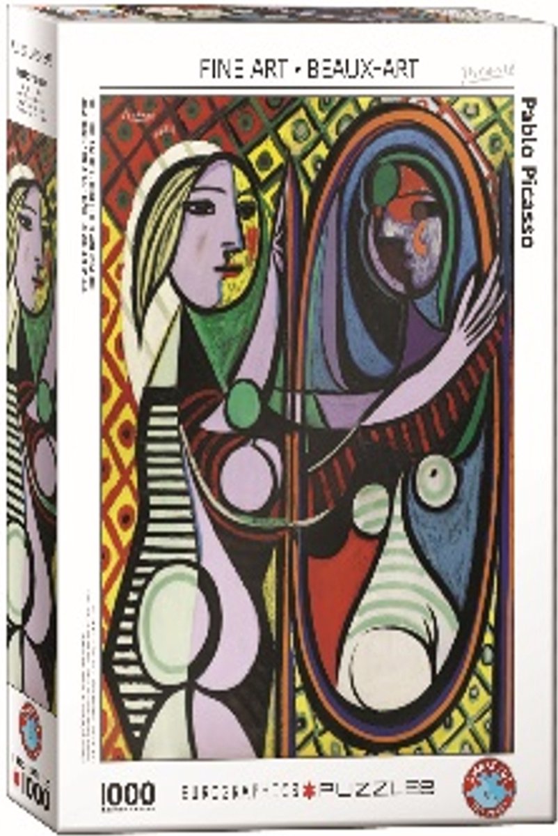 Eurographics - meisje voor een spiegel [jeune fille devant un miroir] - pablo picasso - 1000 stukjes 48×68cm (b×h) - fine art legpuzzel