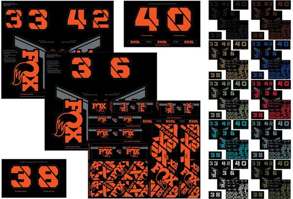 Fox racing shox custom fork and shox kit 2021 sticker set | kashima