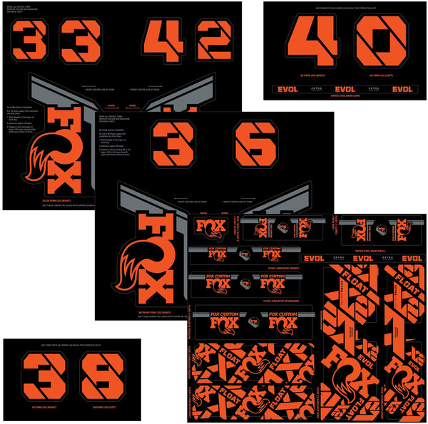 Fox racing shox custom fork and shox kit 2021 sticker set | olive drab