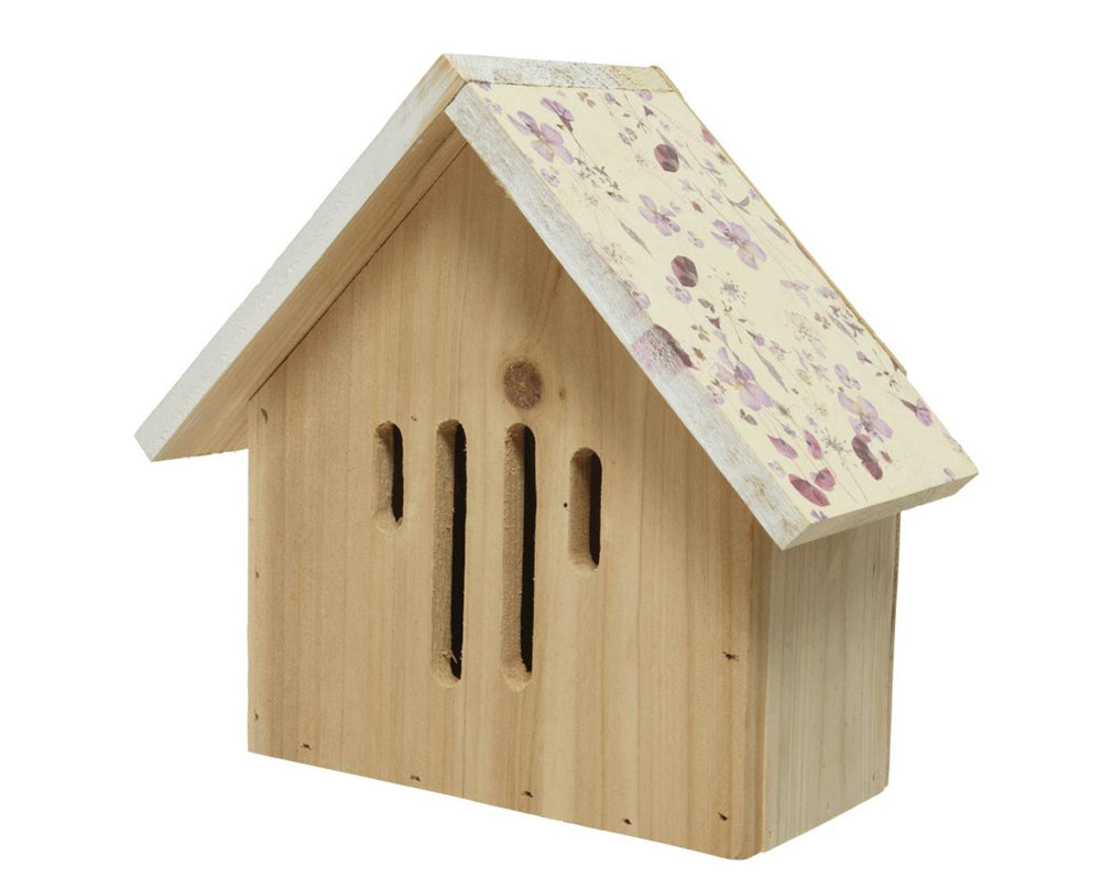 Decoris insectenhuis grenen l10-w21.5-h20cm licht roze