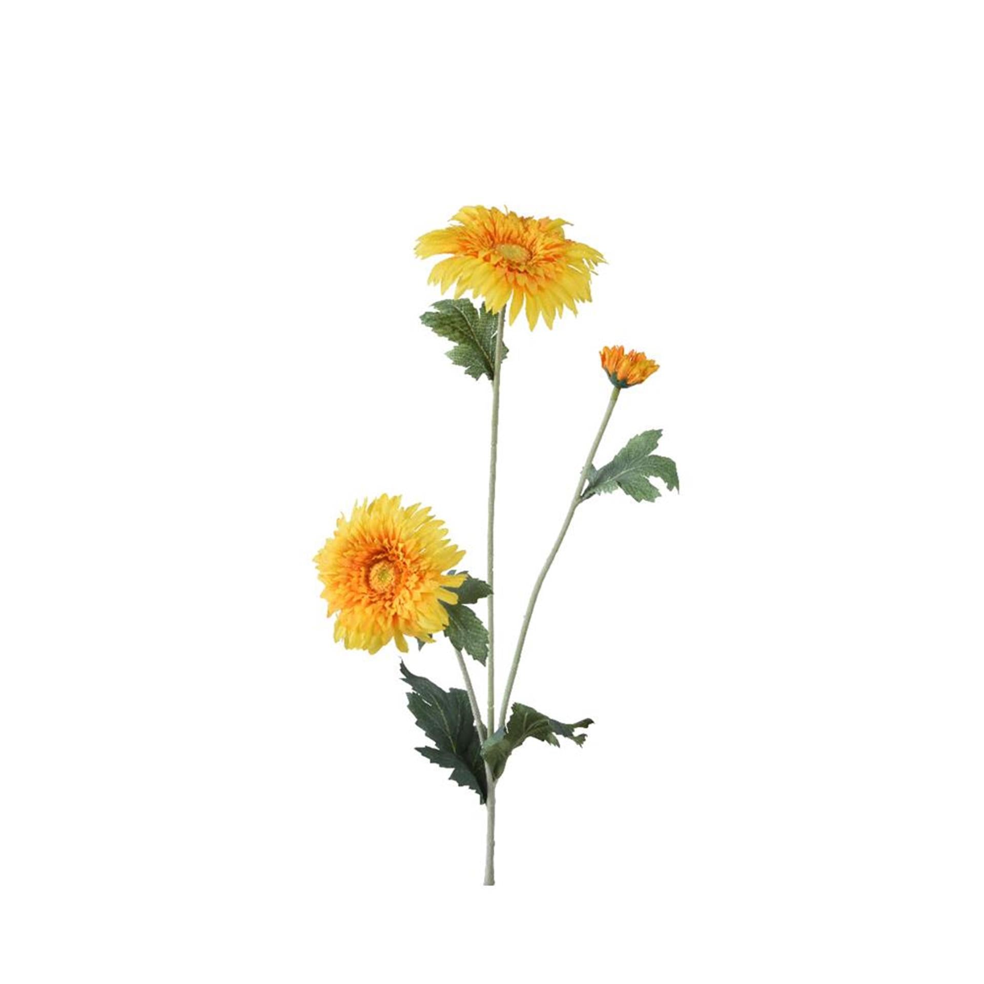 Decoris kunstbloem madeliefje h68cm geel