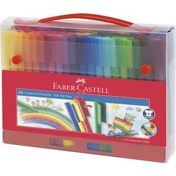 Faber-castell viltstift connector kleurenassortiment 60 stuks