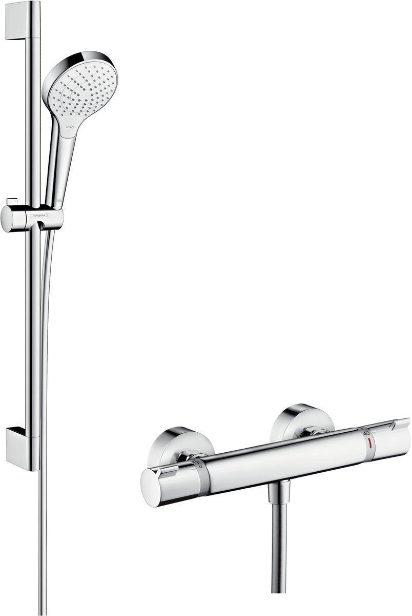 Hansgrohe croma s vario renovatieset - 90 cm - ecostat comfort - thermostaat - select-knop bediening - chroom