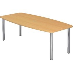 Bach vergadertafel hammerer kt22c 6 gemelamineerde spaanplaat bruin, zilver