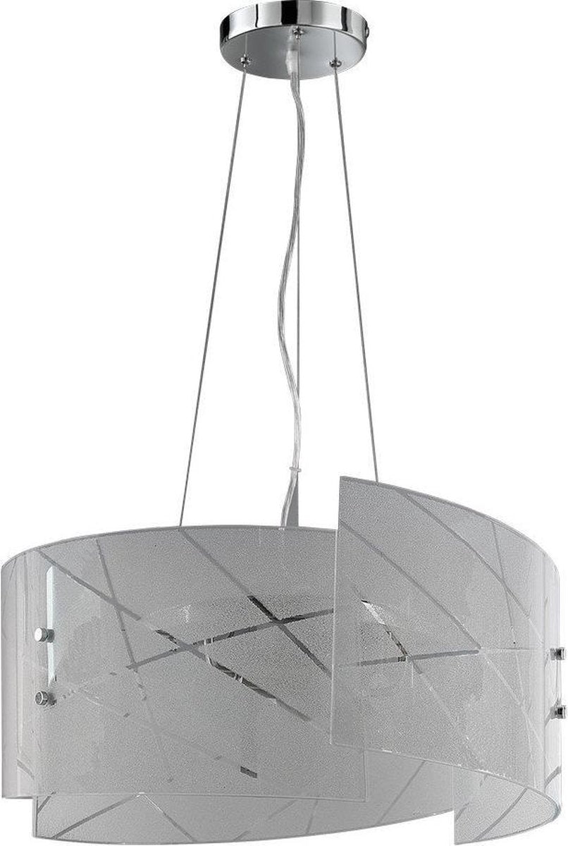 Trio sandrina - hanglamp - wit - excl. 3x e27 4 w - plafondbevestiging - in hoogte verstelbaar