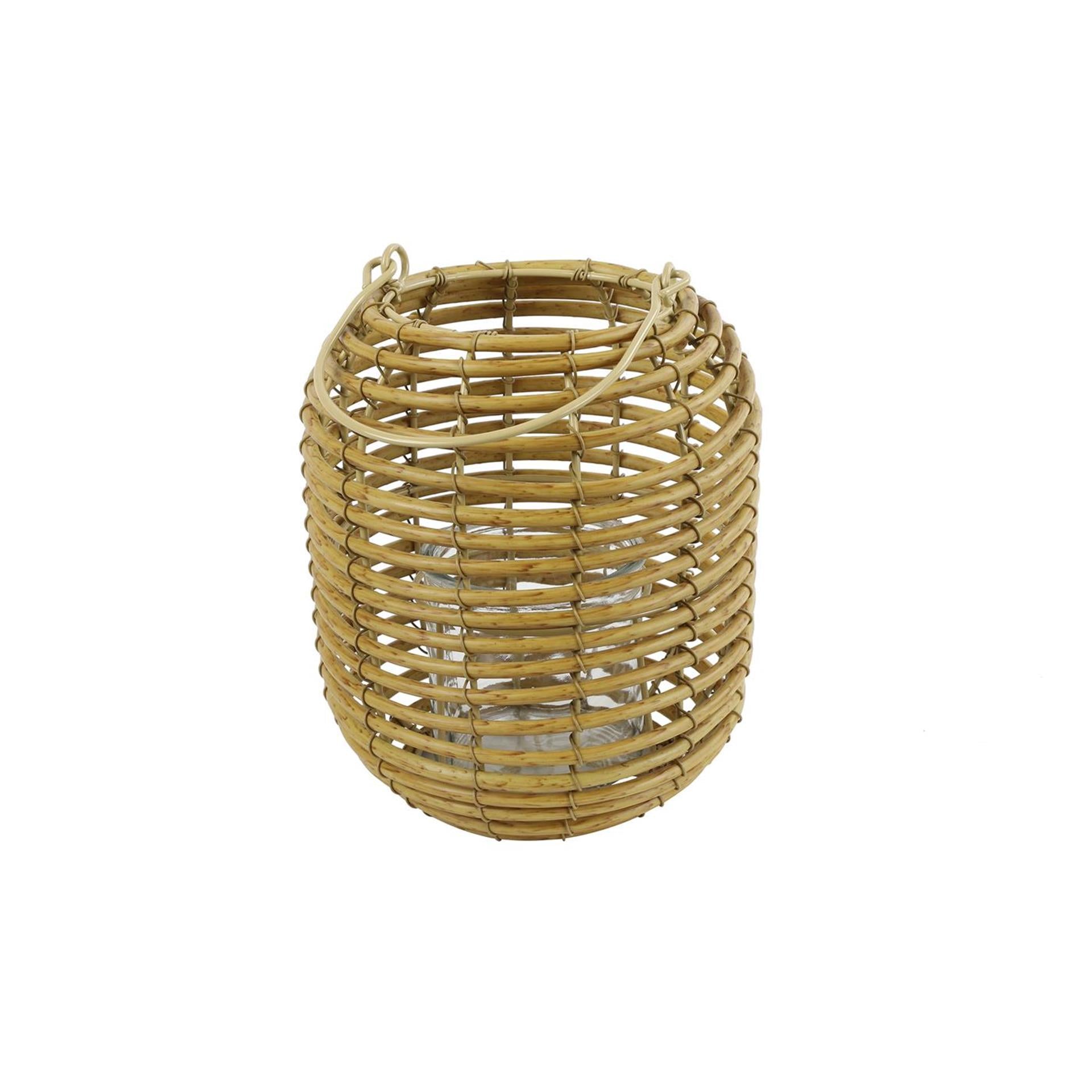 Countryfield windlicht hoog naturel h24cm kunststof