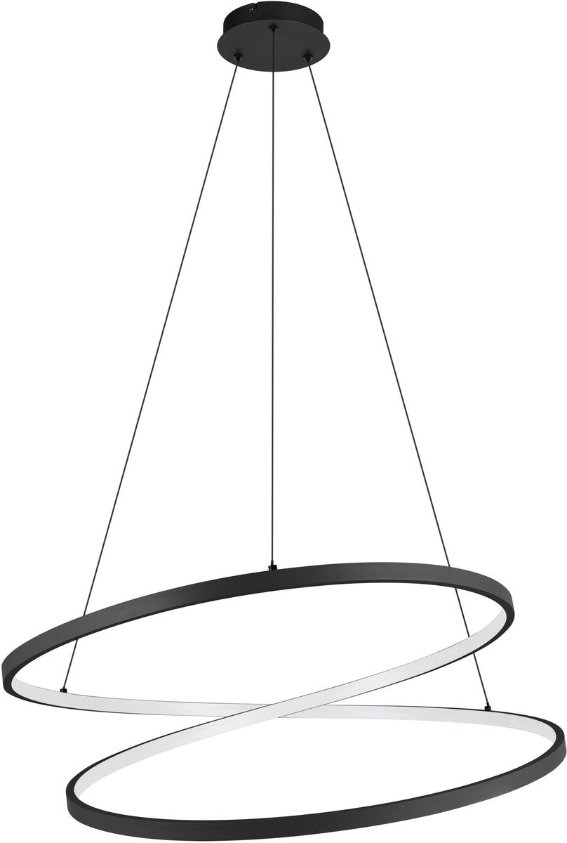 Eglo ruotale hanglamp - led - ø 70 cm - zwart wit