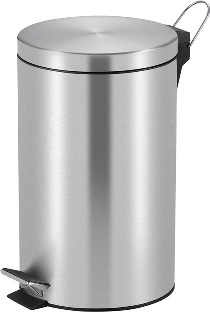 V-part - pedaalemmer 12 liter - stainless steel plastic - mat rvs - prullenbak