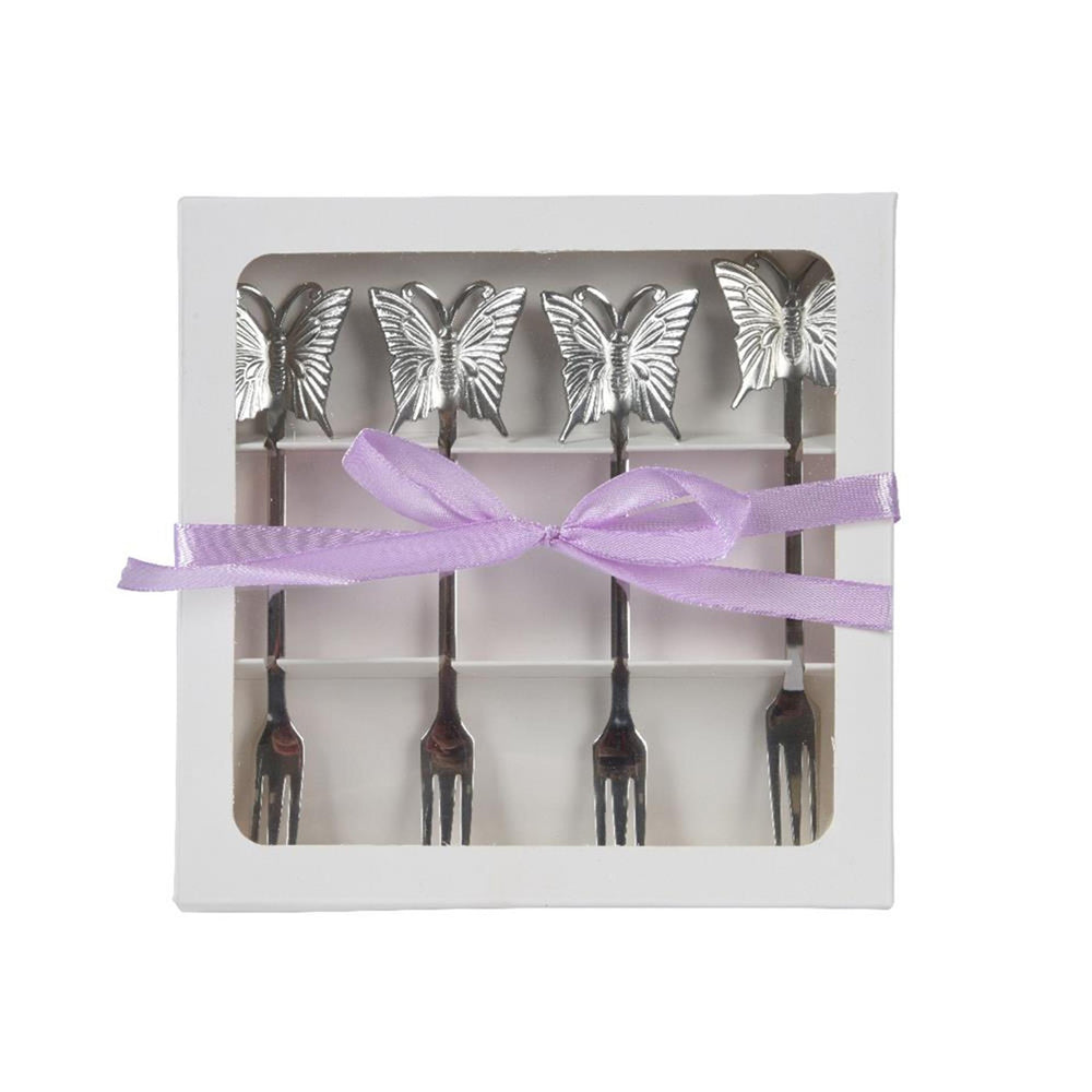 Decoris gebaksvorkset 4 delig rvs l15cm zilver