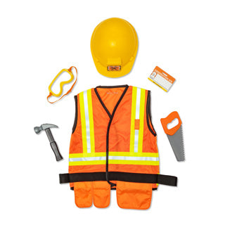 Spinmaster melissa doug construction worker role play costume set