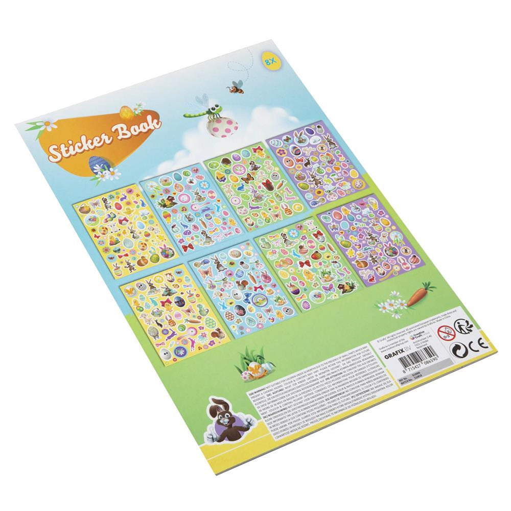 Grafische stickerboek pasen a4