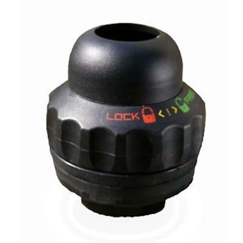 balhoofdstel met geïntegreerde stuurslot 1 1 8 inch zwart