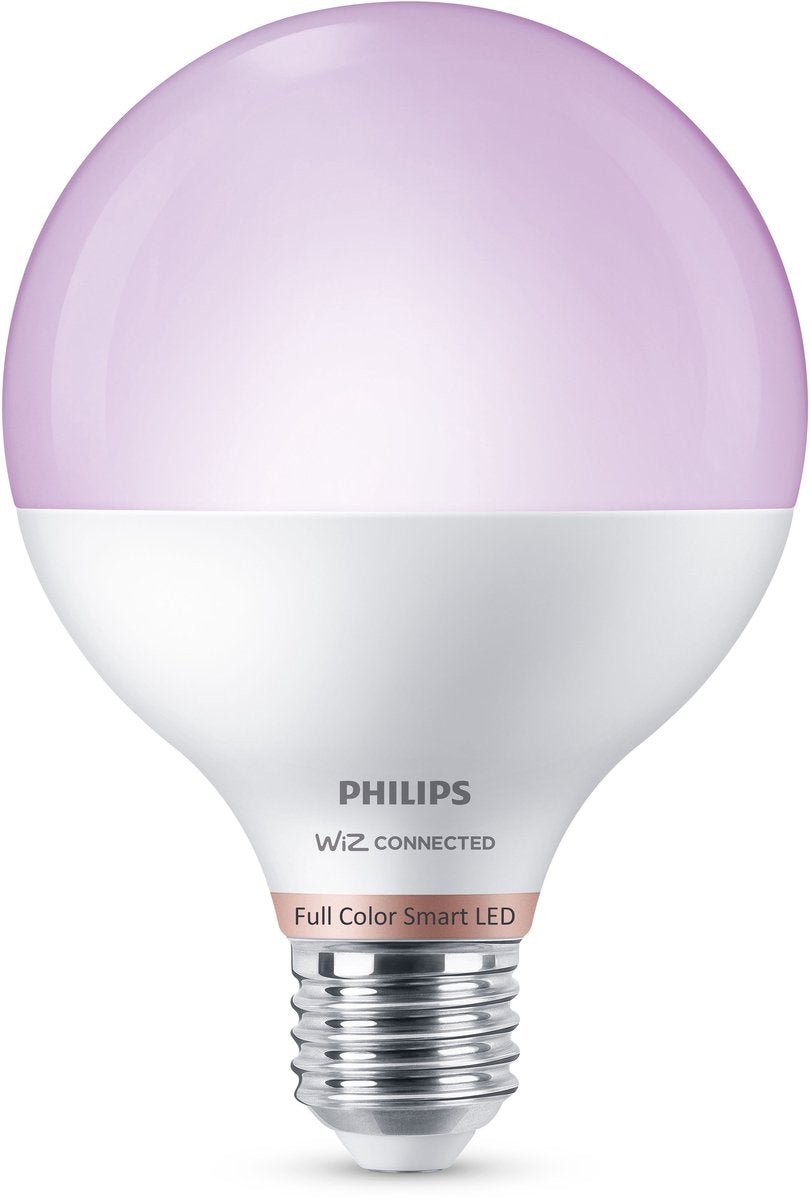 Philips smart lighting philips smart led globe - slimme led-verlichting - gekleurd en wit licht - e27 - 75w - mat - wi-fi
